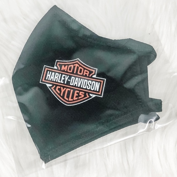 Harley Davidson Logo Unisex Adult Black Face Mask OSFA - Picture 1 of 2